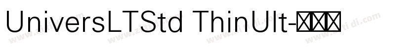 UniversLTStd ThinUlt字体转换